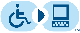This Web Accessibility icon serves as a link to download essential accessibility assistive technology software for individuals with physical disabilities.